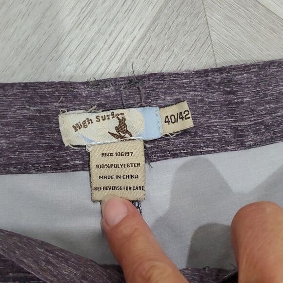 High Surf Mens Performance Grey 9.5 Inch Shorts, Size 40/42 - Picture 2 of 4